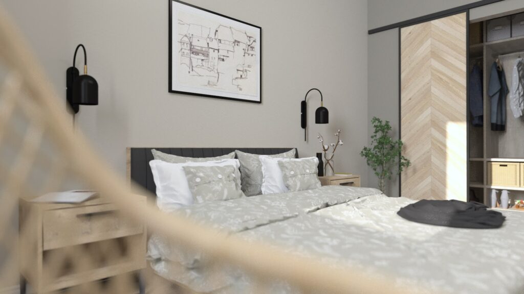 wnętrze domu - sypialnia